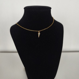 Collar Cuerno Circonitas Dorado
