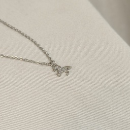 Collar Caballo Circonitas Plateado