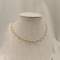 Collar Charms Perlitas Dorado