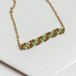 Pulsera Duna Verde (Dorado)