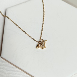 Collar Perro Circonita Dorado