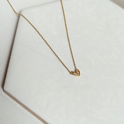 Collar Mini Corazón Circonita Dorado