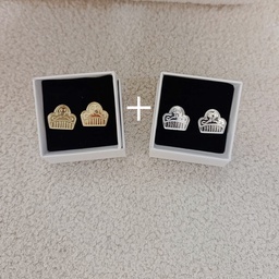 Pendientes Metacrilato Peinetas Fallera 1 PAR PLATEADO + 1 PAR DORADO (PROMO)