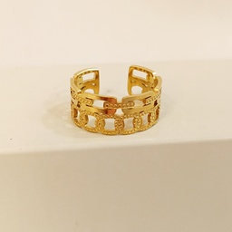 Anillo Double Chain (Dorado)