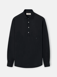 Camisa Polera Sport Lino Negro - Silbon