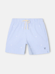 Bañador Rayas Finas Logo Azul Claro - Silbon