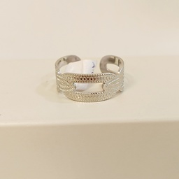 Anillo Chain Texture (Plateado)