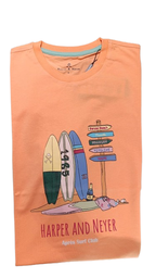 Camiseta Breaklines Coral Peach - Harper &amp; Neyer