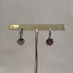 Arito Charm Moneda Con Piedra Plateado