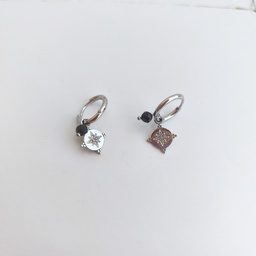 Arito Charm Estrella Brújula Con Piedra Plateado