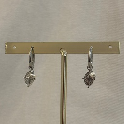 Arito Charm Medalla Cruz Con Perla Plateado