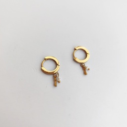 Arito Charm Flecha Con Perla Dorado