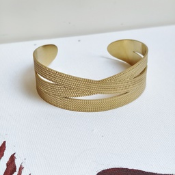 Brazalete Texture Braid (Dorado)