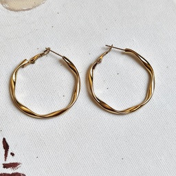 Aros Mediano Espiral Dorado