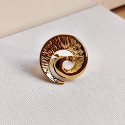 Anillo Grande Círculo Dorado