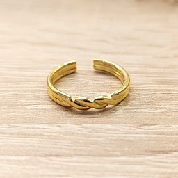 Anillo Fino Mini Rosca Dorado