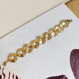 Pulsera Círculos Textura (Dorado)