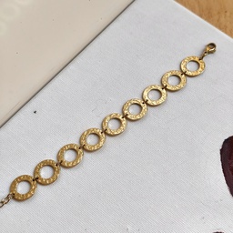 Pulsera Círculos Finos Textura (Dorado)