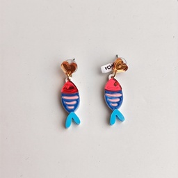 Pendientes Pez Corazón Metacrilato