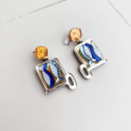 Pendientes Lata Sardinas Corazón Metacrilato