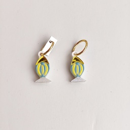 Pendientes Aros Pez Amarillo Metacrilato