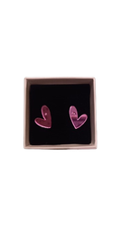 Pendientes Metacrilato Mini Corazón Rosa