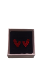 Pendientes Metacrilato Mini Corazón Rojo