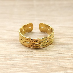 Anillo Doble Trenza Dorado