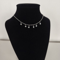 Collar Charms Perlitas Plateado