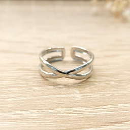 Anillo Equis Plateado