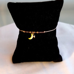 Pulsera Buganvilla Cuentas Luna (Dorado)