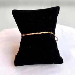Pulsera Macramé Piedras Marrón Naranja (Dorado)