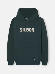 Sudadera Capucha Cuerda Verde Oscuro - Silbon