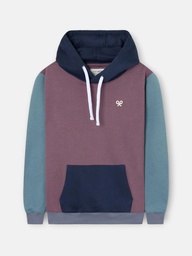 Sudadera Capucha Multicolor Burdeos - Silbon