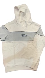 Sudadera Capucha Bloque Snaps Crema - Silbon