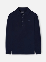 Polo Manga Larga Azul Marino - Silbon