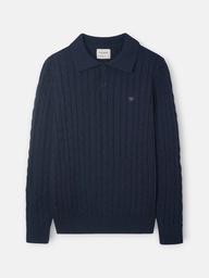 Jersey Cuello Polo Ochos Azul Marino - Silbon