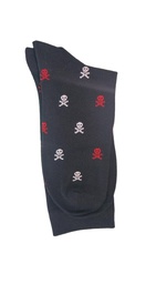 Calcetines Negro Calaveras Blanco y Rojo - Stroget