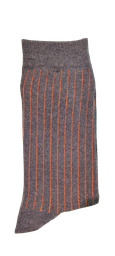 Calcetines Gris Rayas Naranja - Stroget