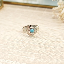 [PM25015] Anillo Indian Turquesa Plateado